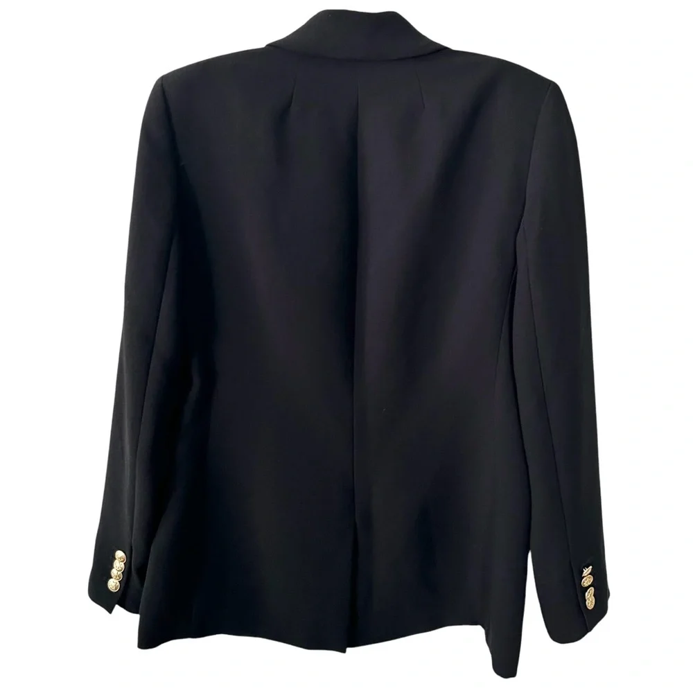 J. Crew Women's Black City Crepe Willa Blazer‎ in Size 2